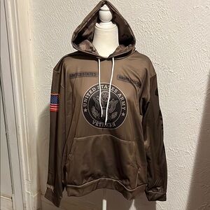 Brown United States Army Veteran Hoodie